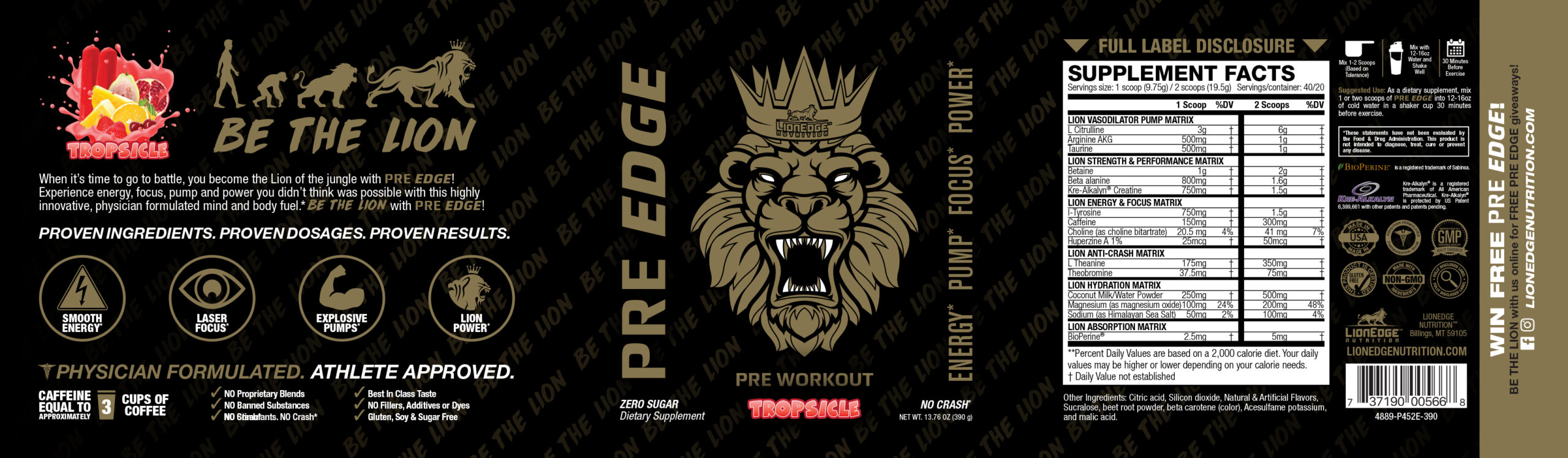 PRE Edge - LionEdge Nutrition